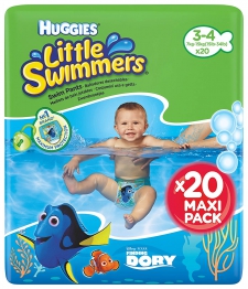 Huggies Little Swimmers Pannolini, Taglia 3+ (7-15 kg), 1 Pacco da 20 Pezzi