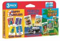 Children's Card Games - Set di 3 giochi di carte, motivo: Jungle Snap, Pairs on Wheels & Happy Families