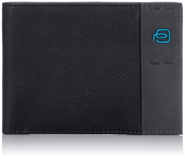 Piquadro PU257P15/N Portafoglio, Linea Pulse, Nero, 13 cm