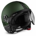 CASCO DEMI JET MOMO DESIGN FIGHTER CLASSIC VERDE MILITARE FROST NERO M