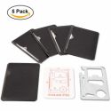 5pcs Multi-Tool 11 in 1 - Mini Oggetto multifunzione per attività all'aperto, formato Carta di Credito - Coltello multiuso, Cacciavite apribottiglie utensile, Multiuso per Portemonnaie, strumento sopravvivenza