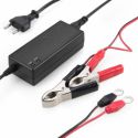 RAVPower Caricabatterie Mantenitore Batteria Sigillata agli Acidi di Piombo (SLA) dell'Auto, Output DC da 12V 1.5A, Protezioni Multiple e Multilivello, Morsetti e Clip ad Anello Staccabili