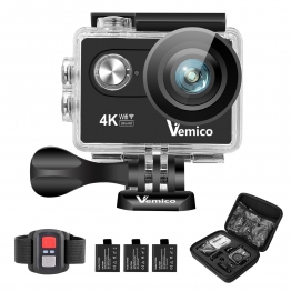 Action Cam, Vemico 4K Action Camera Sport Full HD Impermeabile Casco Camera...