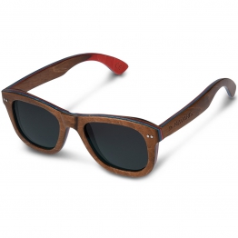 Navaris occhiali da sole in legno UV400 - occhiali unisex con montatura in...