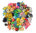 Sconosciuto 50 Pcs Different Shoe Charms for Croc Shoes & Bracelet Wristband Kids Party Birthday Gifts, Charm decorativo Mix color