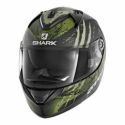 Shark Casco da Motociclista Hark ridill Threezy Mat, Nero/Verde, Taglia M