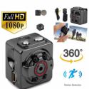 melyseu Mini fotocamera, 1080p HD portatile nascosta spia di fotocamera con visione notturna, rilevazione di movimento, supporta Max. 32 GB TF come Nanny fotocamera o di sorveglianza per casa e ufficio, Nero