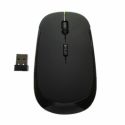 LbojailiAi Mouse per mouse ottico ultra sottile a 2,4 GHz per PC portatile con ricevitore Black